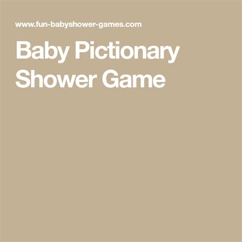 Baby Pictionary Shower Game Pictionary Shower Games Baby