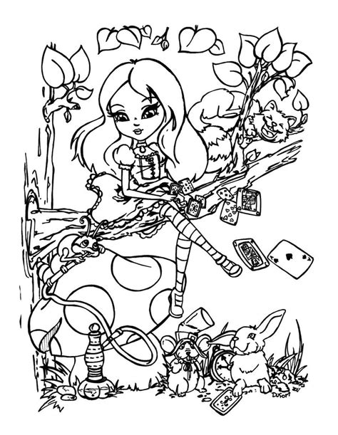 Cartoon network coloring pages coloring free coloring pages. Alice in Wonderland by JadeDragonne.deviantart.com on ...