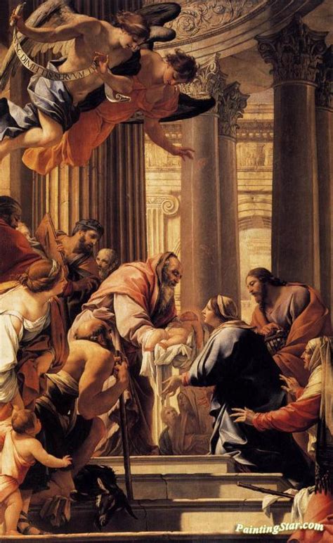 Presentation In The Temple Artwork By Simon Vouet Oil Painting And Art