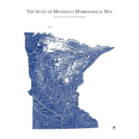 Minnesota Hydrological Map Map Of Michigan Minnesota Lake Map
