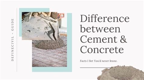 Difference Between Cement And Concrete Or Mortar Definecivil