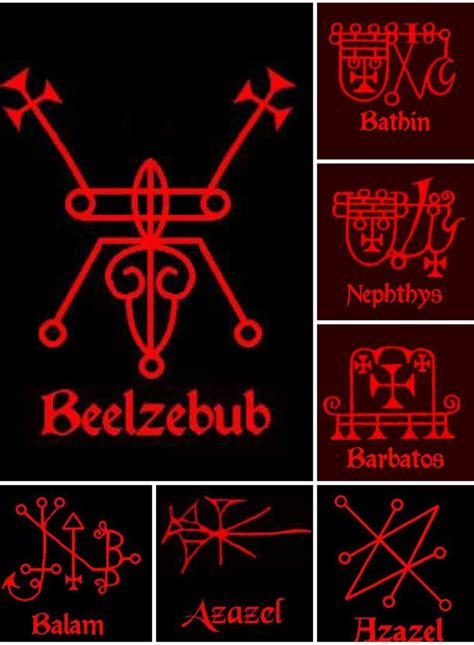 Demon Sigils Demon Symbols Satanic Art Occult Symbols