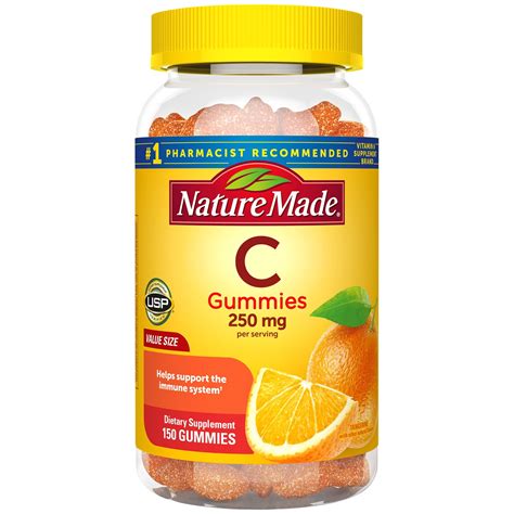 Nature Made Vitamin C 250 Mg Gummies 150 Count Value Size To Help Support The Immune System