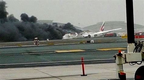 Emirates Plane Catches On Fire As It Crash Lands In Dubai Al Bawaba