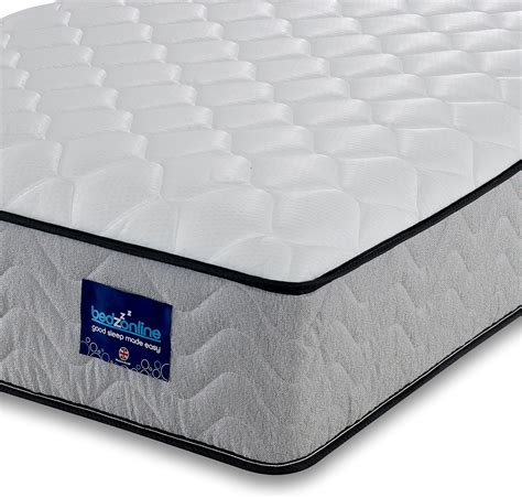 Bedzonline Memory Foam And Coil Spring Mattress 3ft Single 20cm Thick