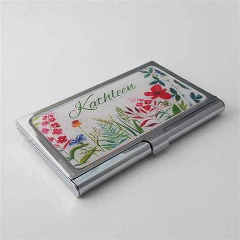 Create personalized card holders printed with your design. Personalized Business Card Holder Custom Flower Business Card
