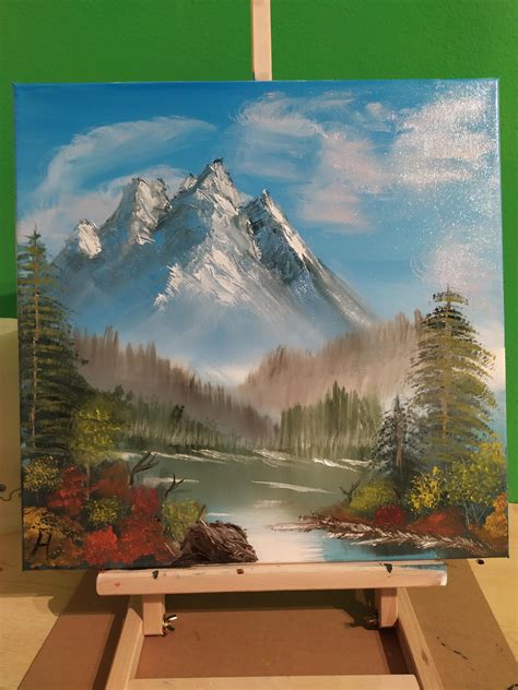 My First Try For Bob Ross Painting Well My First Try For A Oil