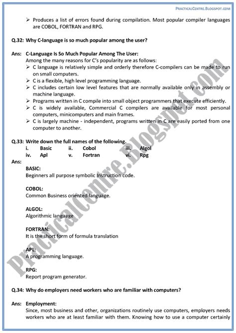 Computer quiz questions with answers for class 5 computer quiz questions with answers for class 5 it is essential to have some computer knowledge early on in our lives so that we get to appreciate its benefits and get to properly use the computer to its full potential when we get the chance. Practical Centre: Introduction to Computer - Descriptive ...