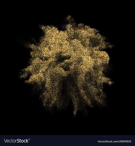 Golden Explosion Glitter Particles Blast Vector Image