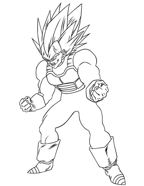 But it turns out that dragon ball fans absolutely adore vegeta's attitude, his raw saiyan strength, and his stylish hair line. Dragon Ball Z Super Vegeta Coloring Page | HM Coloring ...