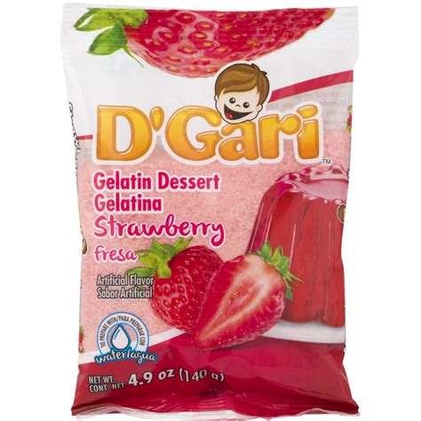 D Gari Gelatin Dessert Strawberry 4 9 Oz