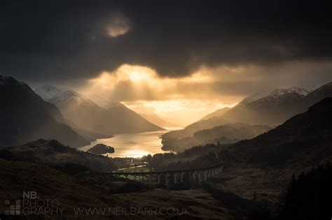 The Heavens Open Above Loch Shiel In Glenfinnan Scottish Highlands