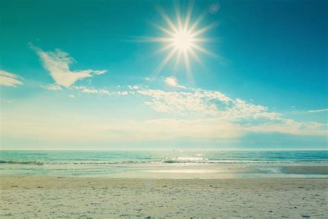 Srq Landscape Sea Sand Summer Sun Photo Hd Wallpaper