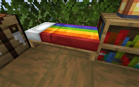 Rainbow Gay Beds Minecraft Texture Pack