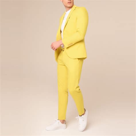 Brian 2 Piece Slim Fit Suit Yellow Euro 52 Tora Concept