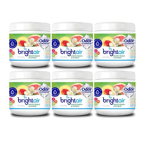 Bright Air Solid Air Freshener And Odor Eliminator White Peach And