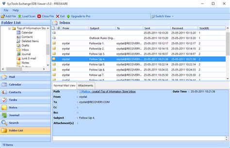 Edb Viewer Tool Open And Read Offline Exchange Database Files