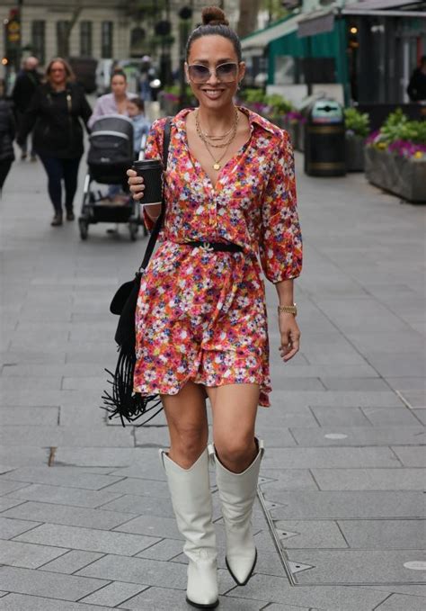 Myleene Klass In A Short Floral Dress And Boots London 04222022 • Celebmafia