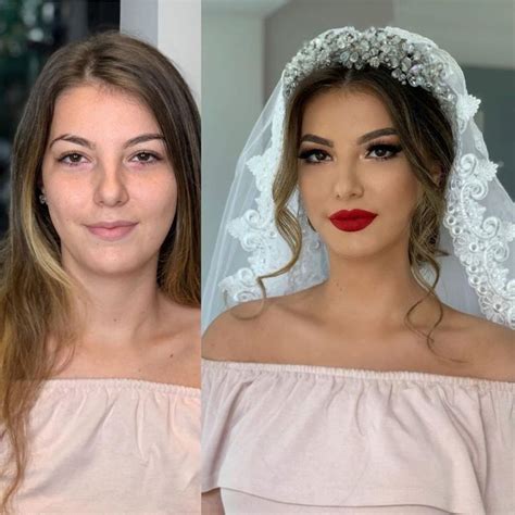 35 Brides Before And After Their Wedding Makeup That Youll Barely Recognize In 2020 Dramatic