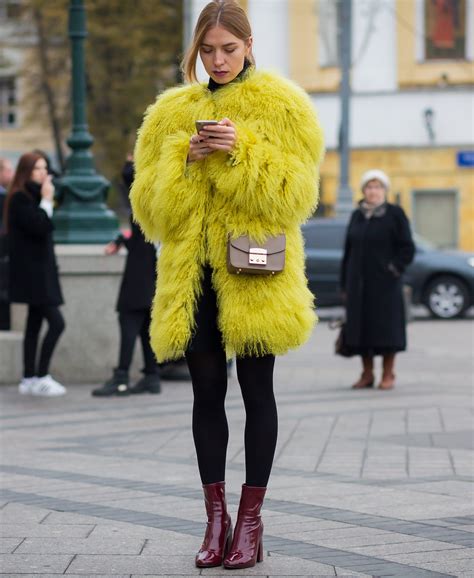 The Best Street Style Pics From Fashion Week Russia Fur Street Style