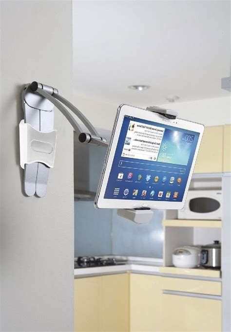The included 11.6 android tablet fits securely into the dock and folds neatly into the unit when not in use. Adjustable Tablet iPad Stand Holder Under Kitchen Cabinet Rotate Wall Mount Case | eBay | Ipad ...