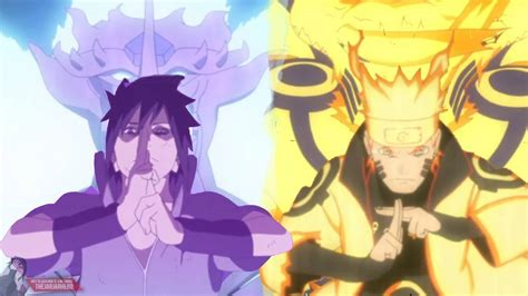 Naruto Manga La Batalla Final De Naruto Vs Sasuke Kyubi Kurama Vs Susanoo Review Zohal