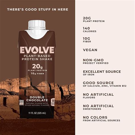 Buy Evolve Plant Based Protein Shake Double Chocolate 20g Vegan