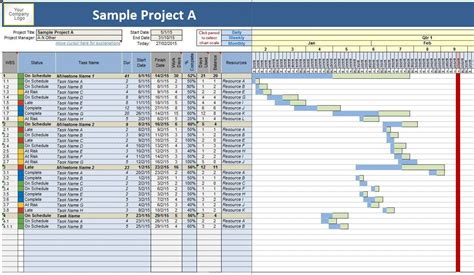 Project Timeline Planning Template For Microsoft Excel Addictionary