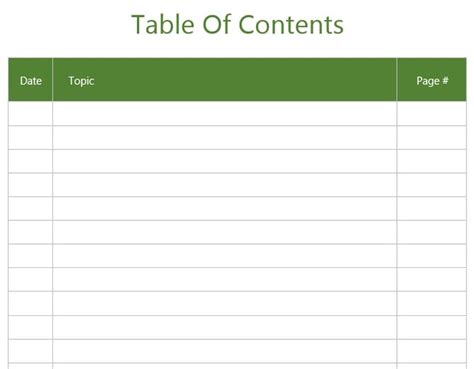Best Table Of Contents Template Examples For Microsoft Word