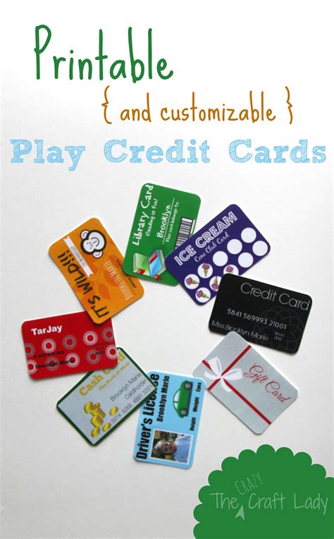 You can not use a credit card, but at some place you may be able to use your debit card. Printable (and Customizable) Play Credit Cards - The Crazy ...