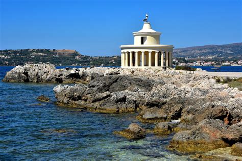Saint Theodore Lighthouse Near Argostoli Greece Encircle Photos