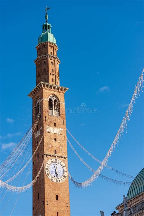 Ancient Civic Tower And Basilica Palladiana In Vicenza Veneto Italy