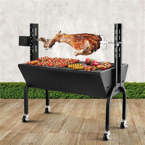 Grillz Electric Rotisserie Bbq Charcoal Smoker Grill Spit Roaster