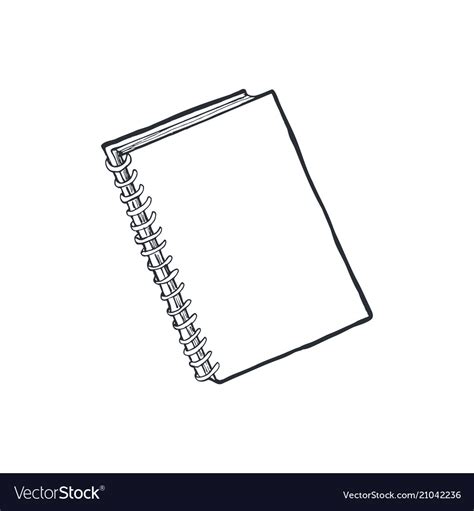 Notebook Sketch Isolated Royalty Free Vector Image