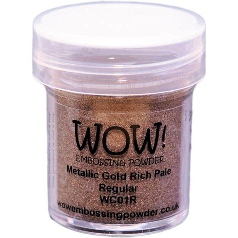 Wow Embossing Powder Super Fine 15ml Metallic Gold Rich Pale