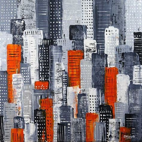 35 Ultimate Cityscape Painting On Canvas City Painting Cityscape