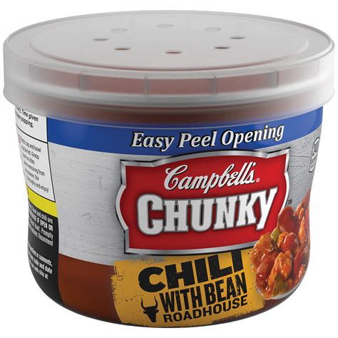 Campbells Chunky Chili Roadhouse Beef And Bean 1525 Oz Microwavable