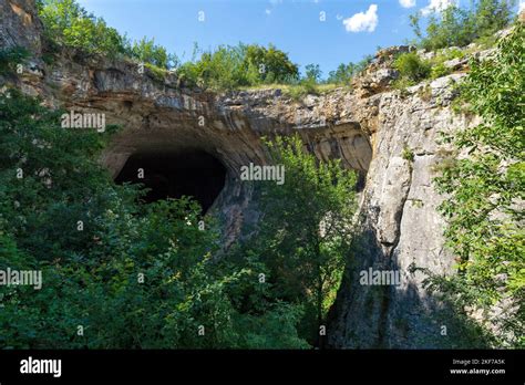 Prohodna Cave Known As Gods Eyes Near Karlukovo Village Lovech Region