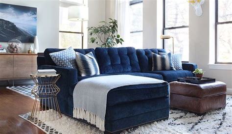 Hot fall and winter trend exquisite navy blue sofas for a trendy living room. blue velvet couch sofa blauwe fluwelen bank velours ...