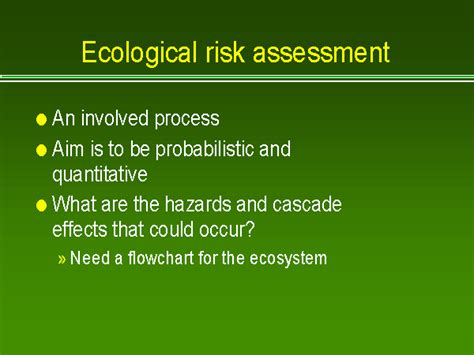 ecological risk assessment