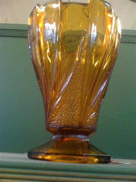 Antiques Atlas Pair Art Nouveau Amber Vases