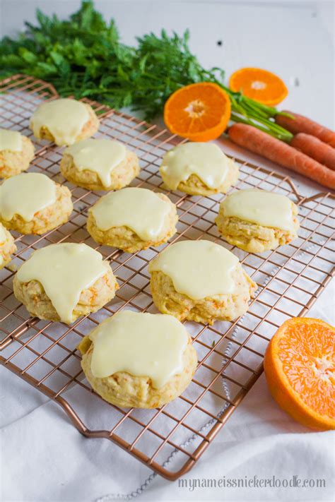 With powdered sugar and orange zest it's mmmmm mmmm good! Iced Carrot Cookies Recipe - A Deliciously Soft Cake Like ...
