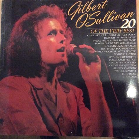 Gilbert Osullivan 20 Of The Very Best 1981 Vinyl Discogs