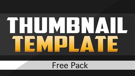 Free Thumbnail Templates Pack Youtube