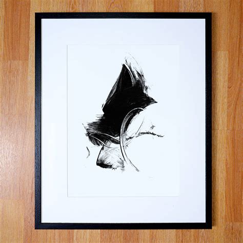 Black And White Gestural Abstract Art Print By Paul Maguire Art