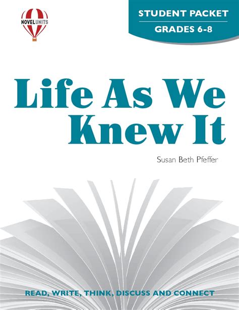 Life As We Knew It Student Packet By Novel Units Inc Goodreads