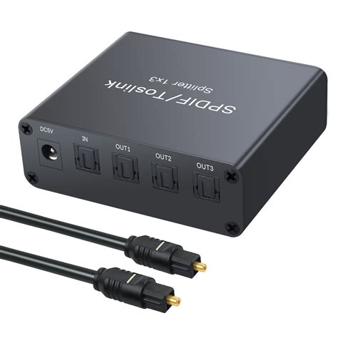 Port SPDIF Toslink Splitter DAC Converter Optical Digital Audio With Cable EBay