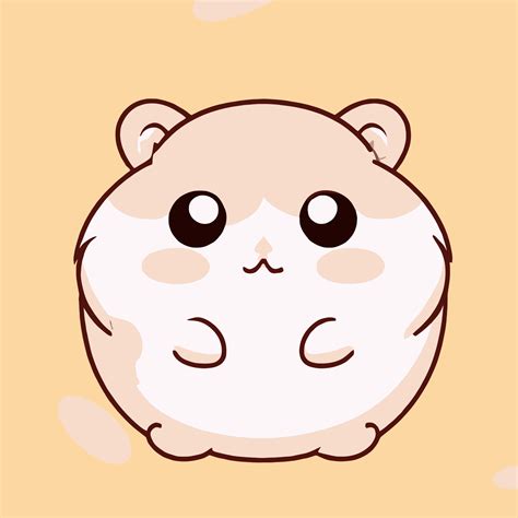 Cute Hamster Illustration Hamster Kawaii Chibi Vector Drawing Style