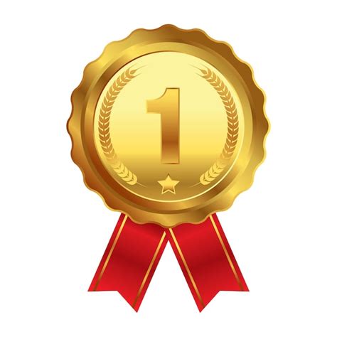 Premium Vector 1st Place Achievement Gold Medal