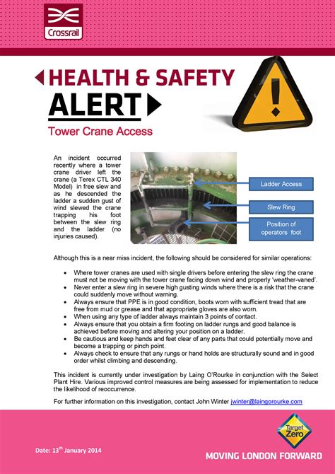 Safety Alerts Crossrail Learning Legacy